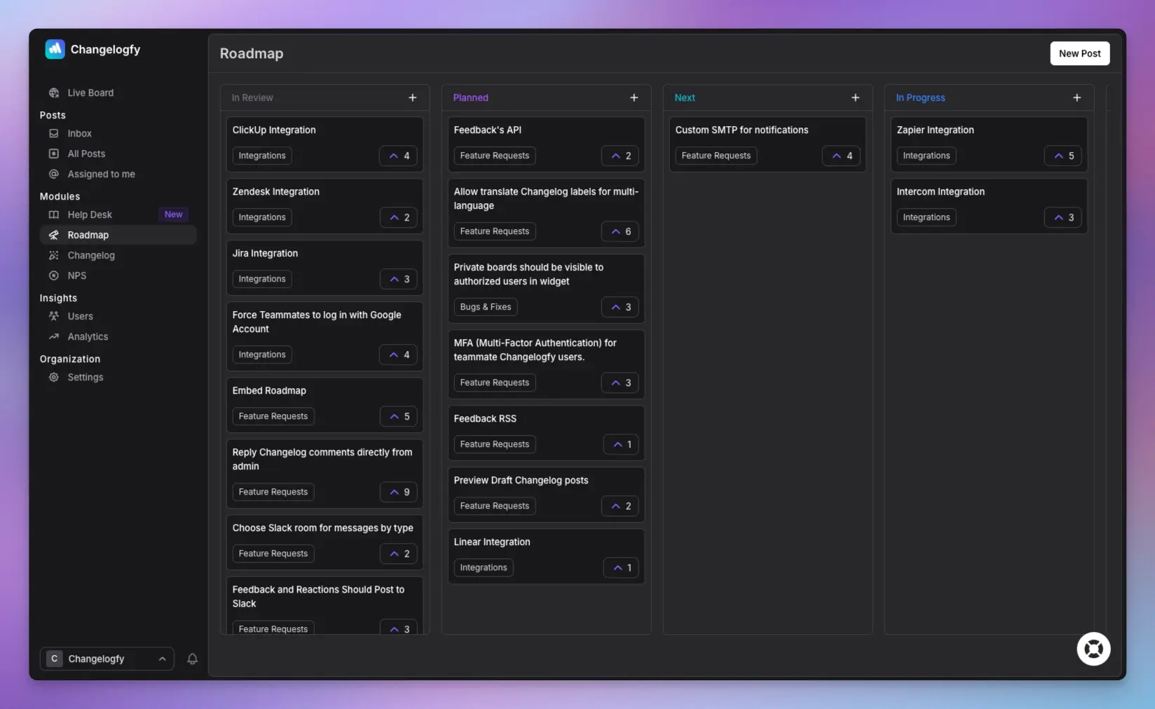 3 – Product Roadmap: Manage & prioritize feedback